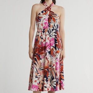 Maggy London Floral Halter Dress Size 4